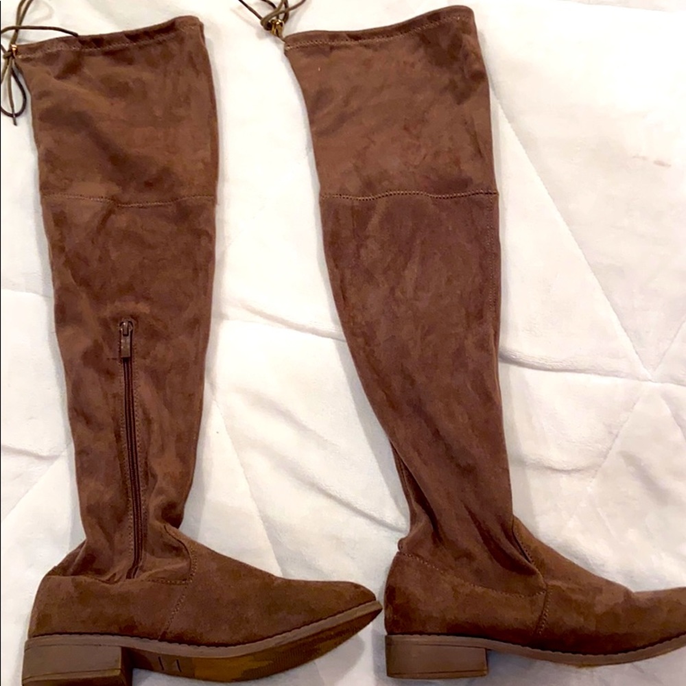 Over the knee boots size 9 light tan color
